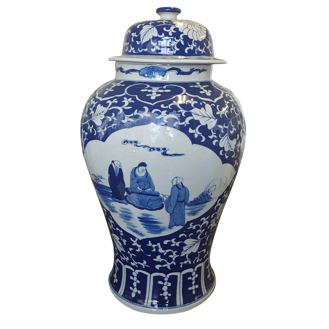 Ginger Jar 2 Men in Medallion - Destination Interiors