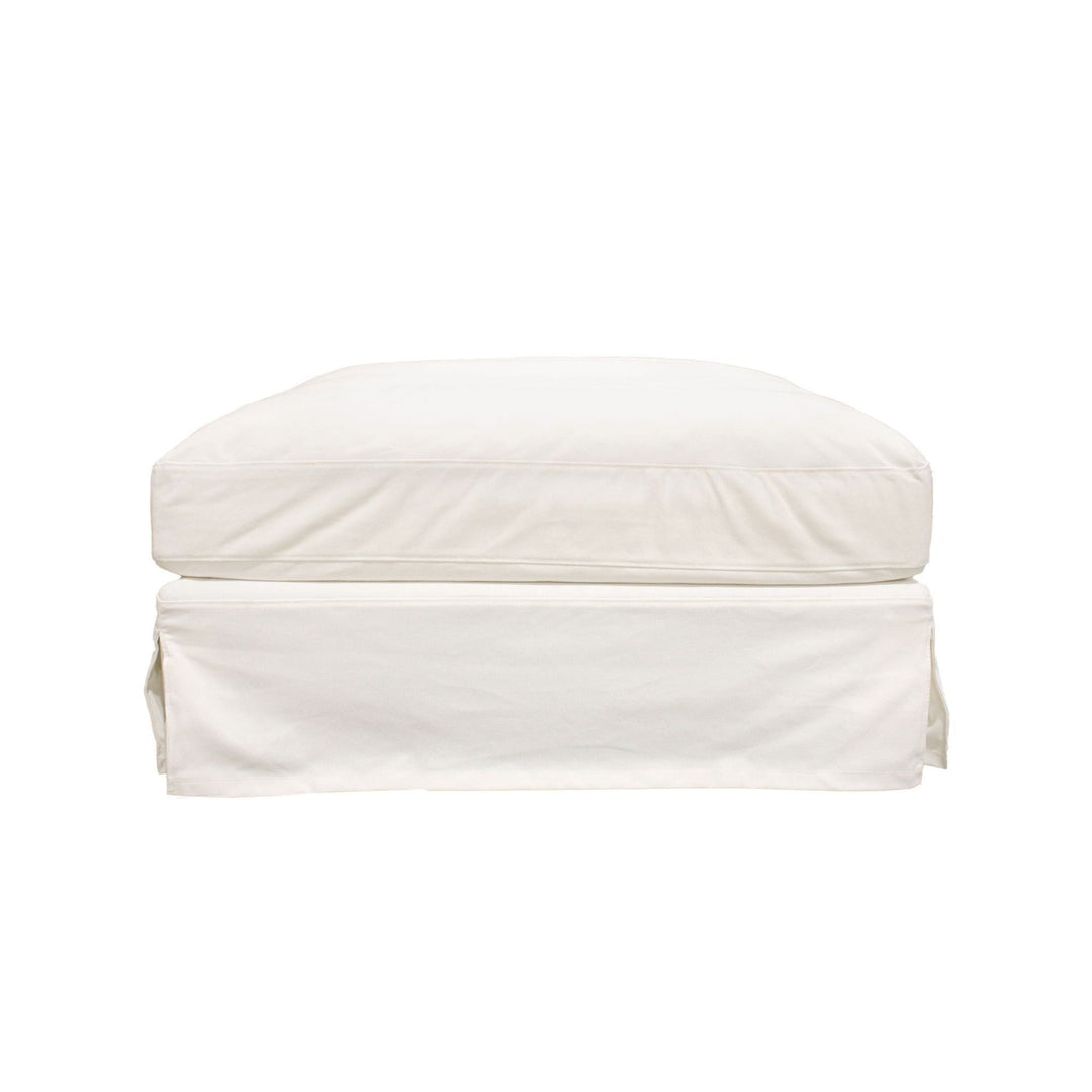 Luxe Ottoman White - Destination Interiors