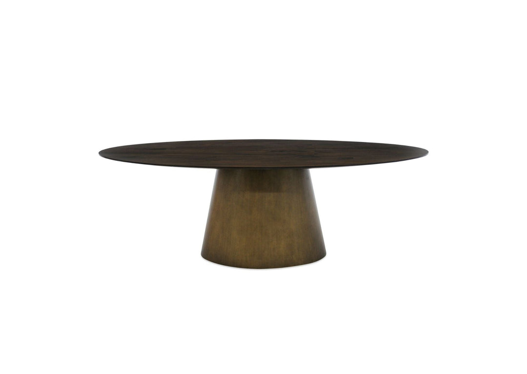 Malibu Dining Table Oval with Cone Base - Destination Interiors