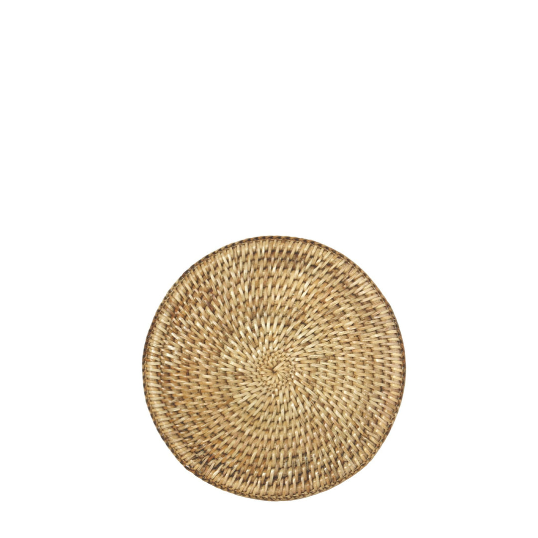 Medium Rattan Round Placemat 28cm Natural - Destination Interiors