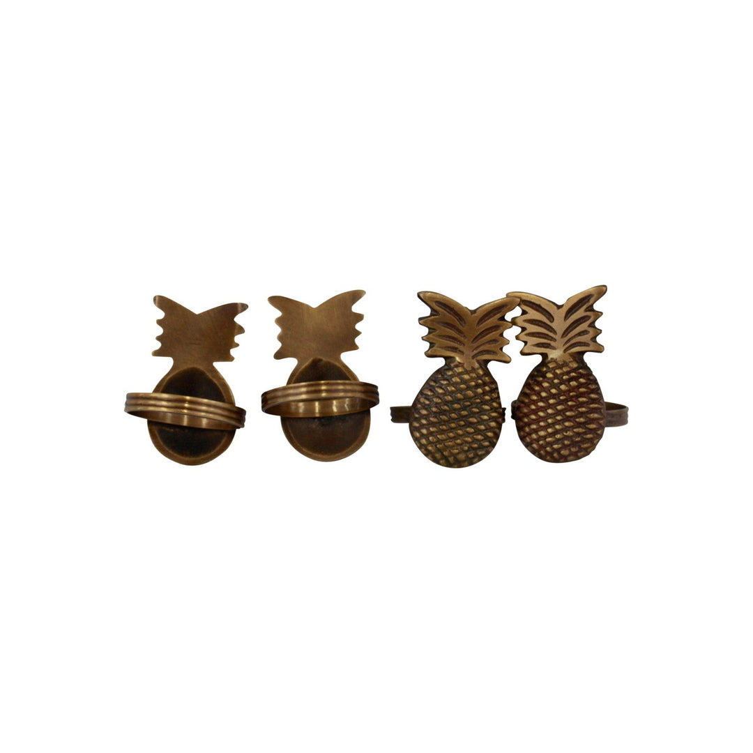 Pineapple Napkin Rings Set/4 - Destination Interiors