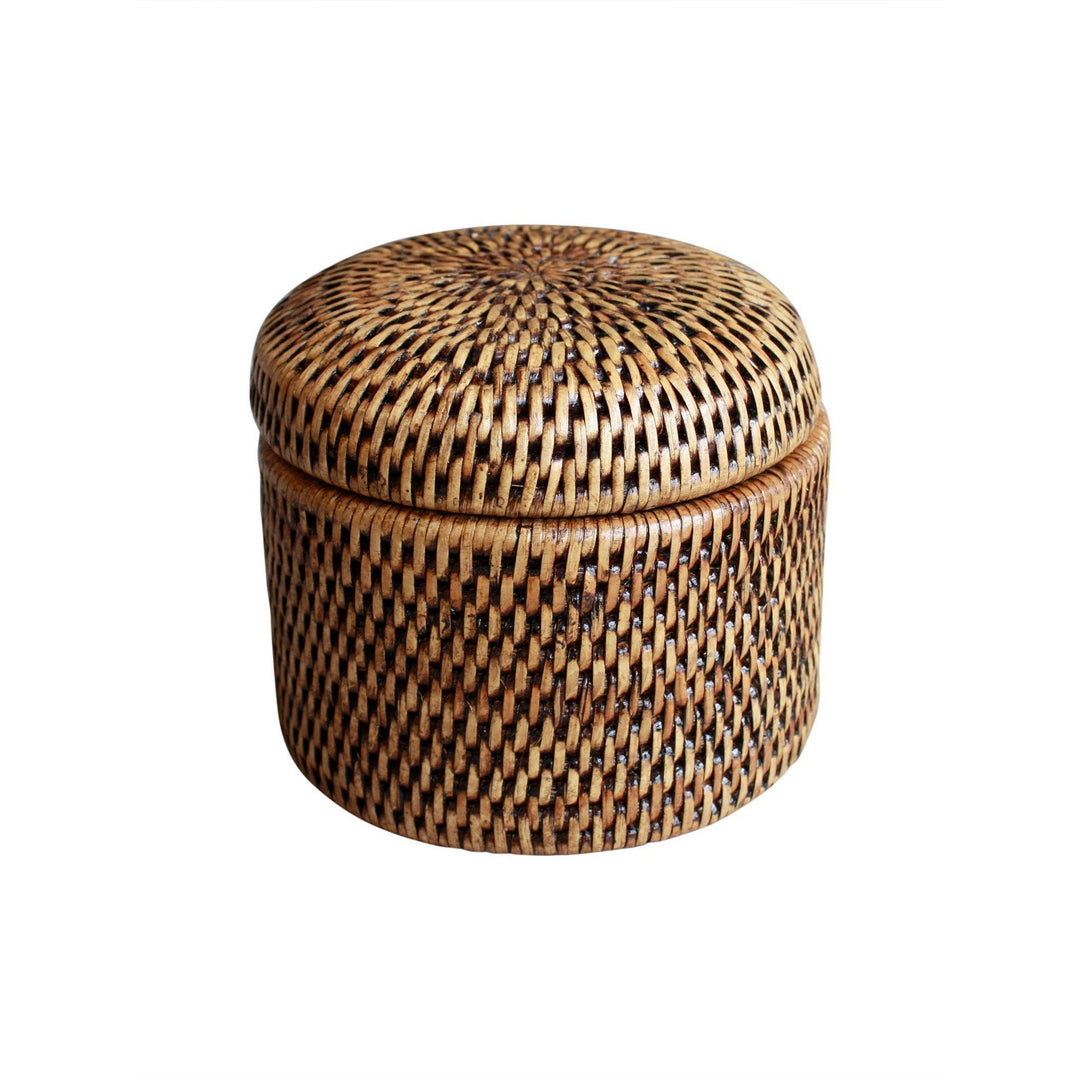 Rattan Condiment Storage Jar with Lid - Destination Interiors