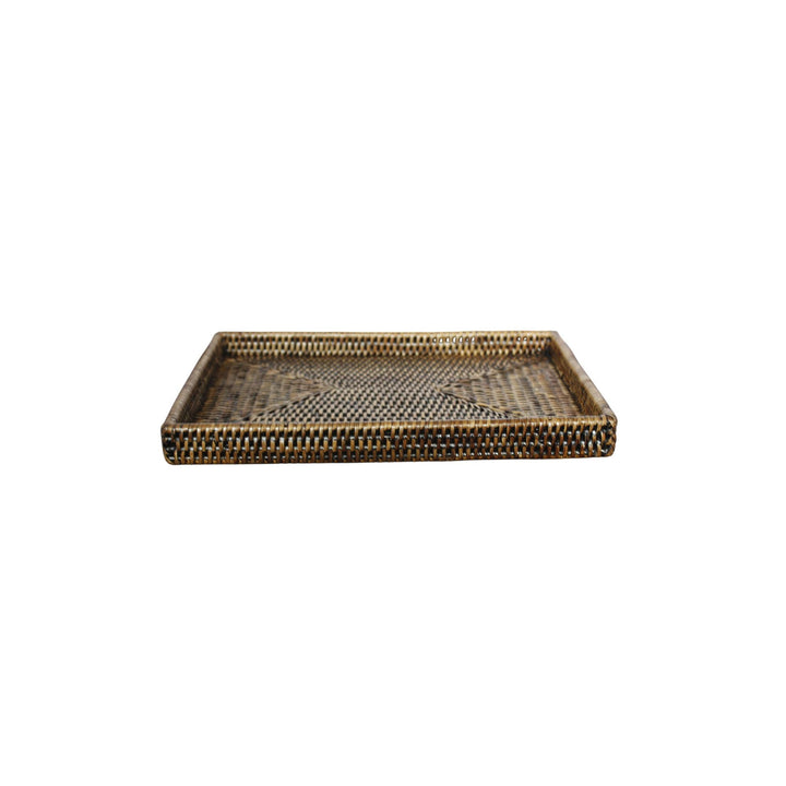 Medium Rectangular Rattan Tray