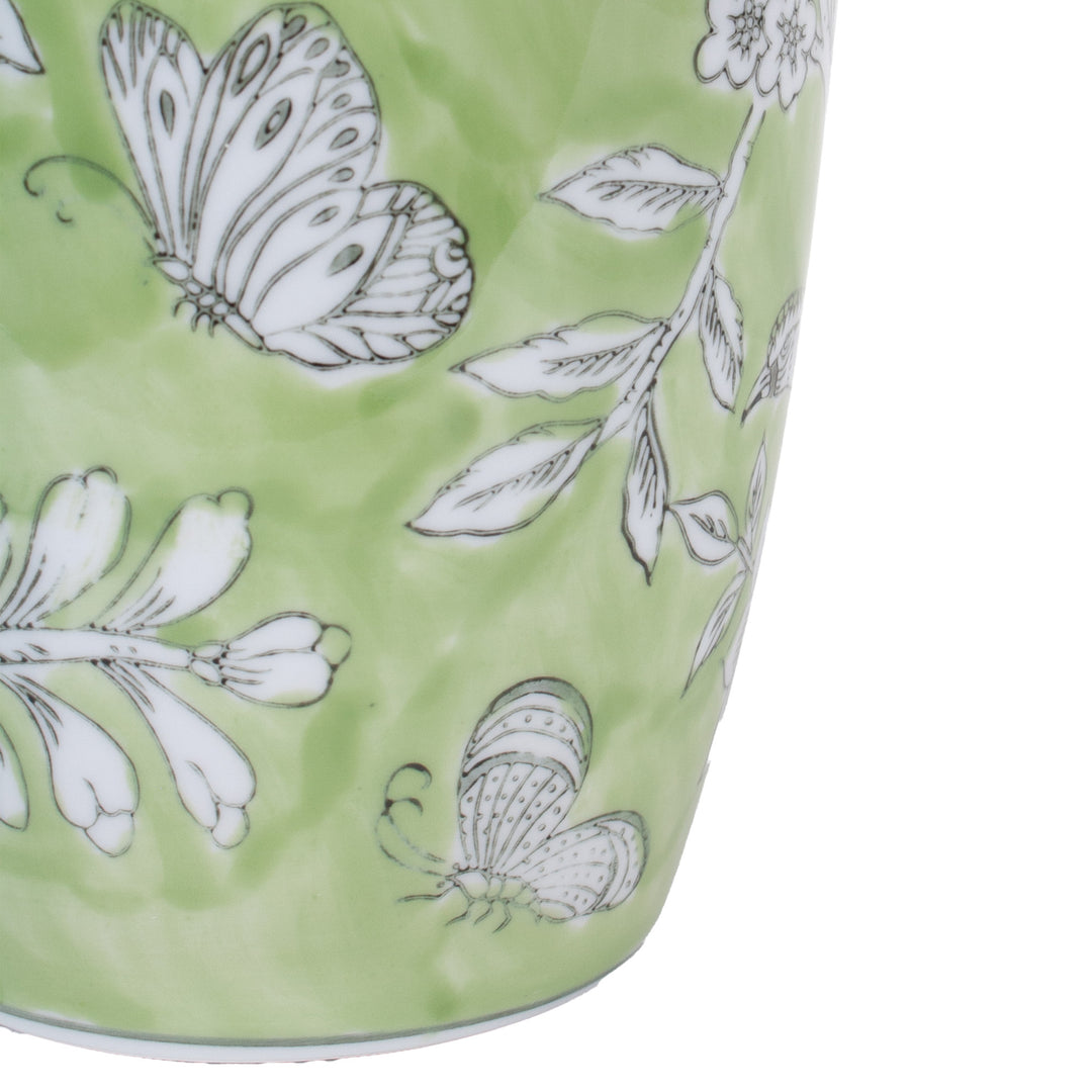 BIRD & BLOSSOM VASE GREEN SML