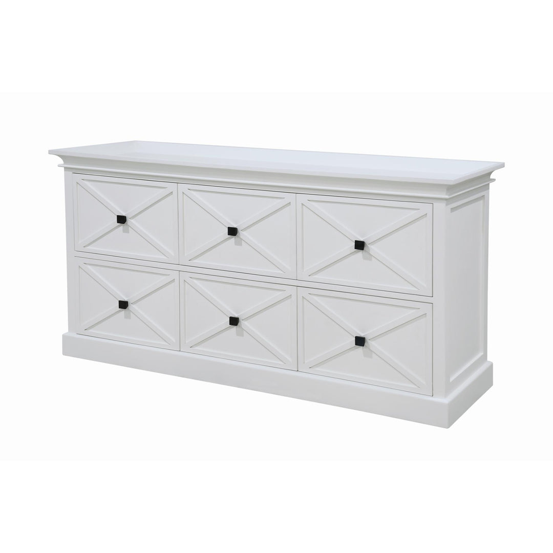 Island Life 6 Drawer Dresser White