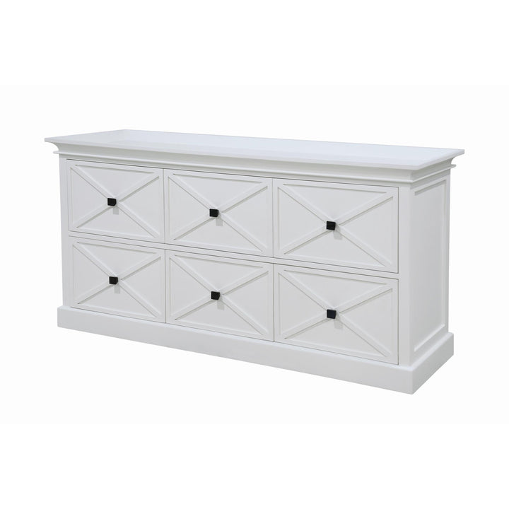Island Life 6 Drawer Dresser White