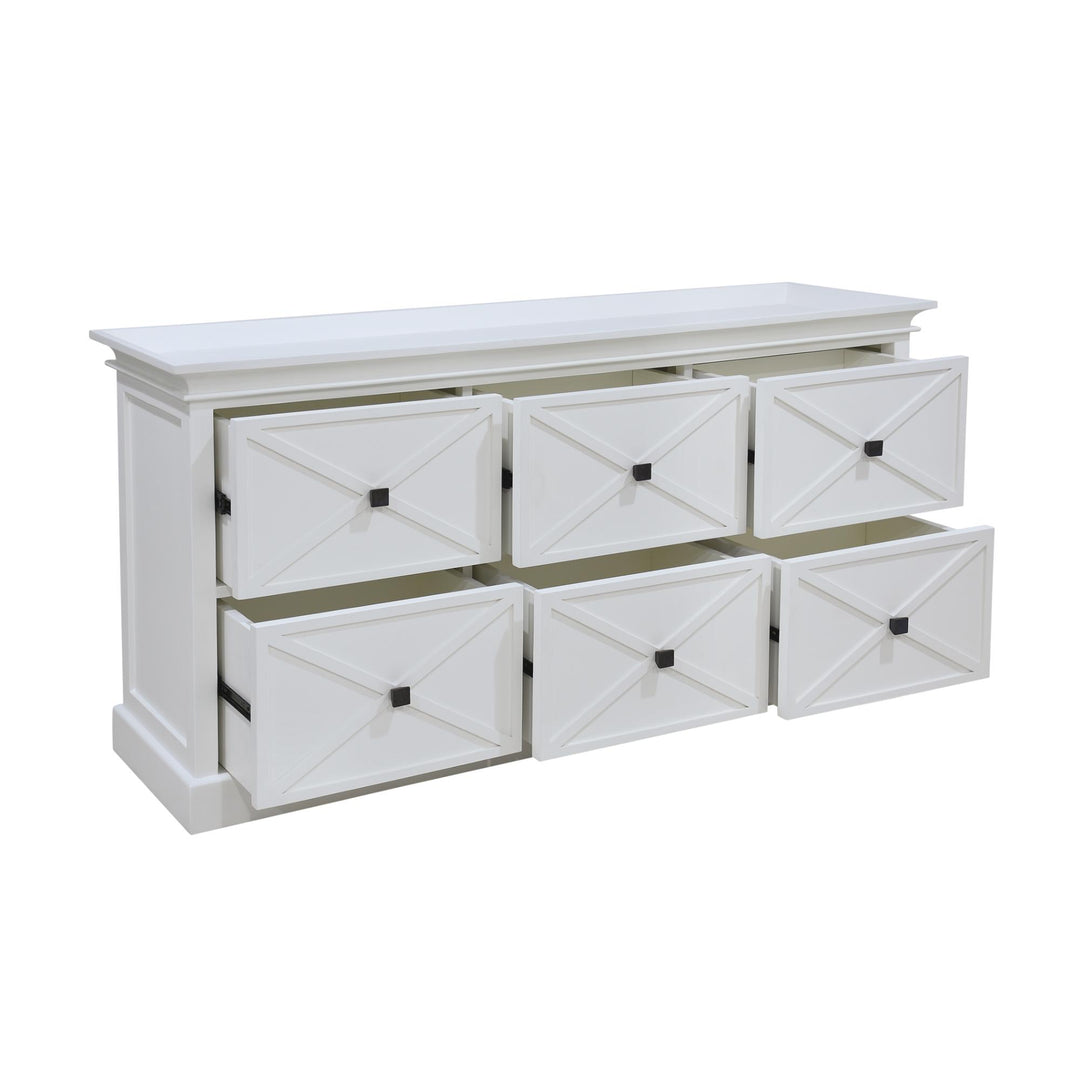 Island Life 6 Drawer Dresser White