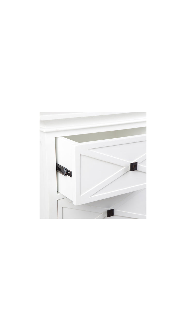 Island Life 5 Drawer Tall Boy White