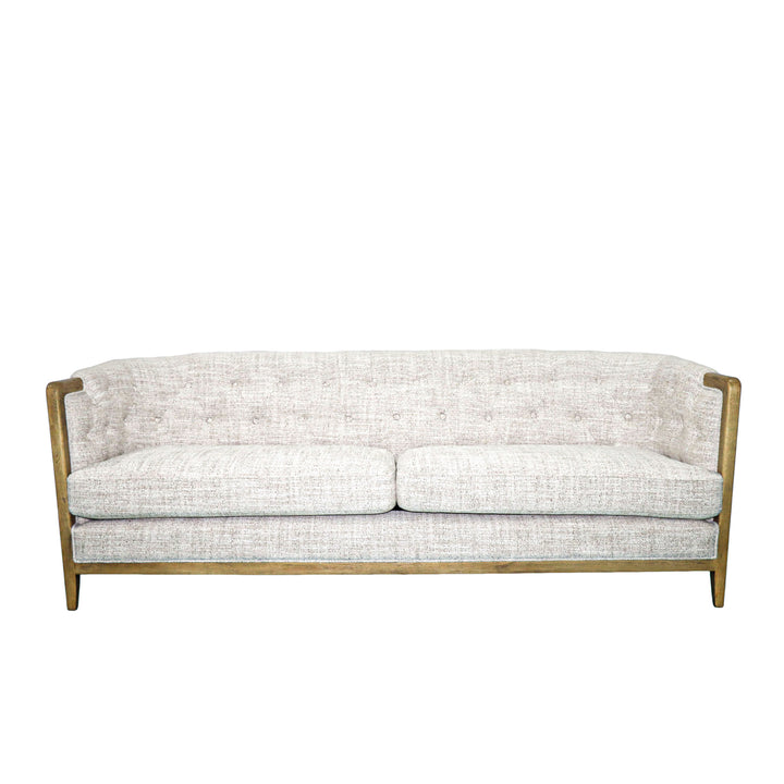 Regal 3 Seater Sofa - Taupe Weave with History Oak Frame