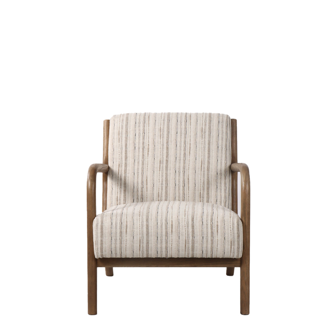 Luca Occasional Chair - Coastal Stripe with History Oak Frame