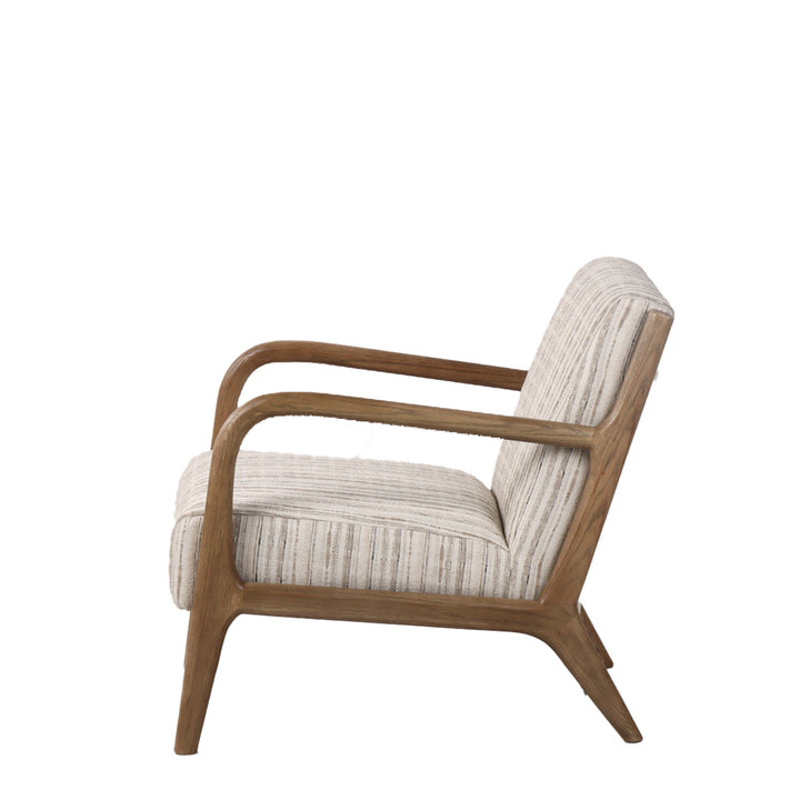 Luca Occasional Chair - Coastal Stripe with History Oak Frame