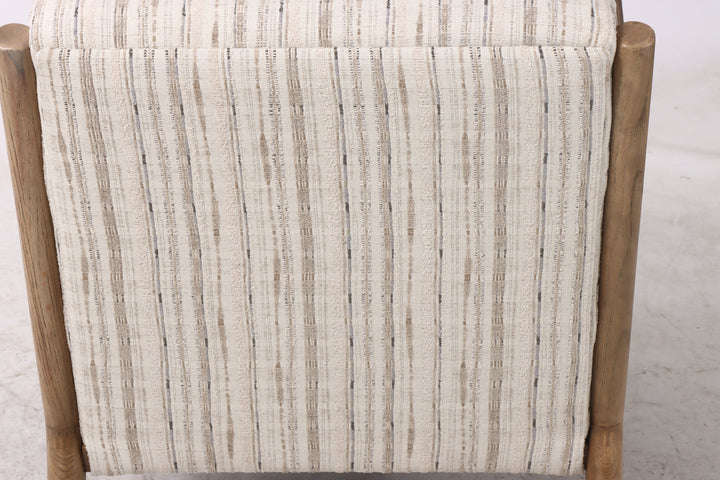 Luca Occasional Chair - Coastal Stripe with History Oak Frame
