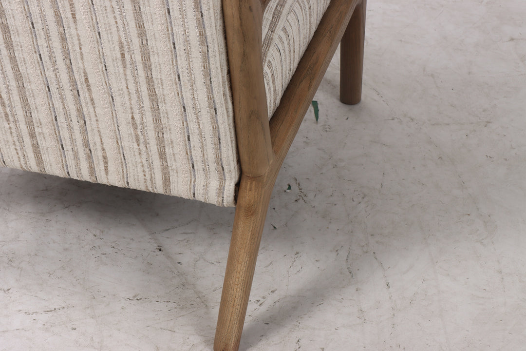 Luca Occasional Chair - Coastal Stripe with History Oak Frame