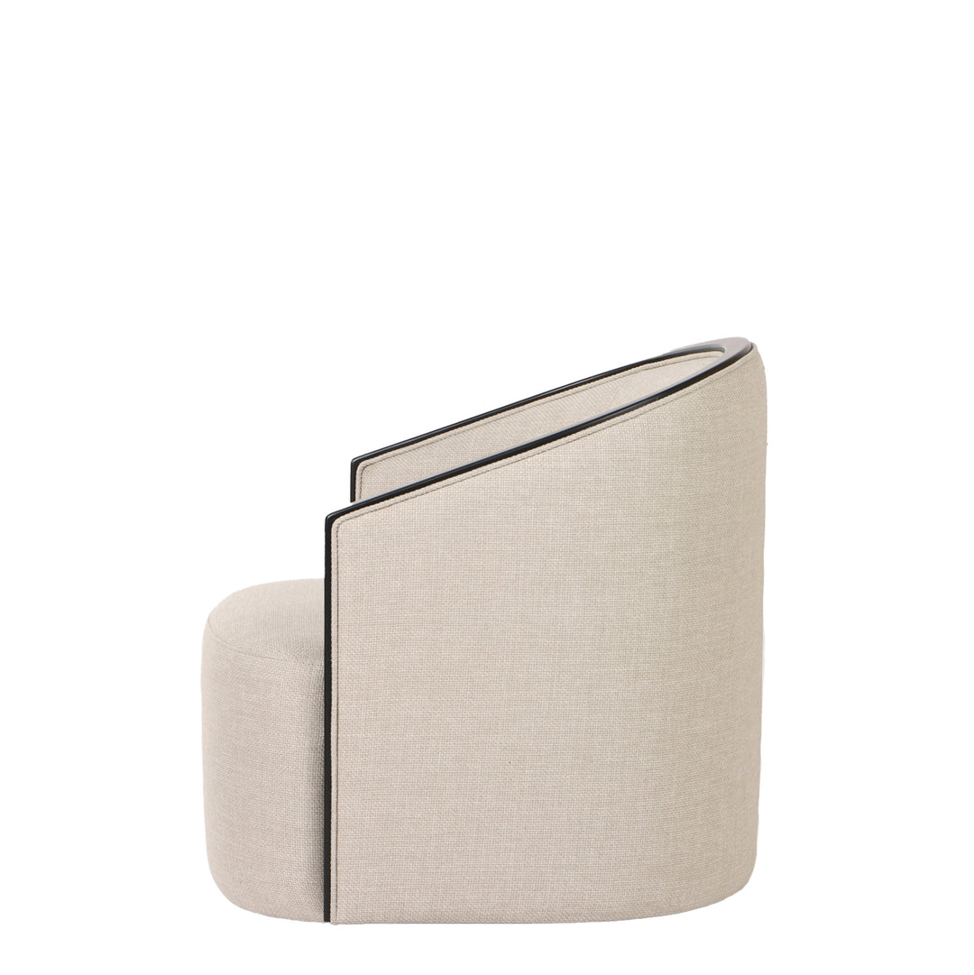 Modena Occasional Swivel Chair - Putty with Black Maple Frame