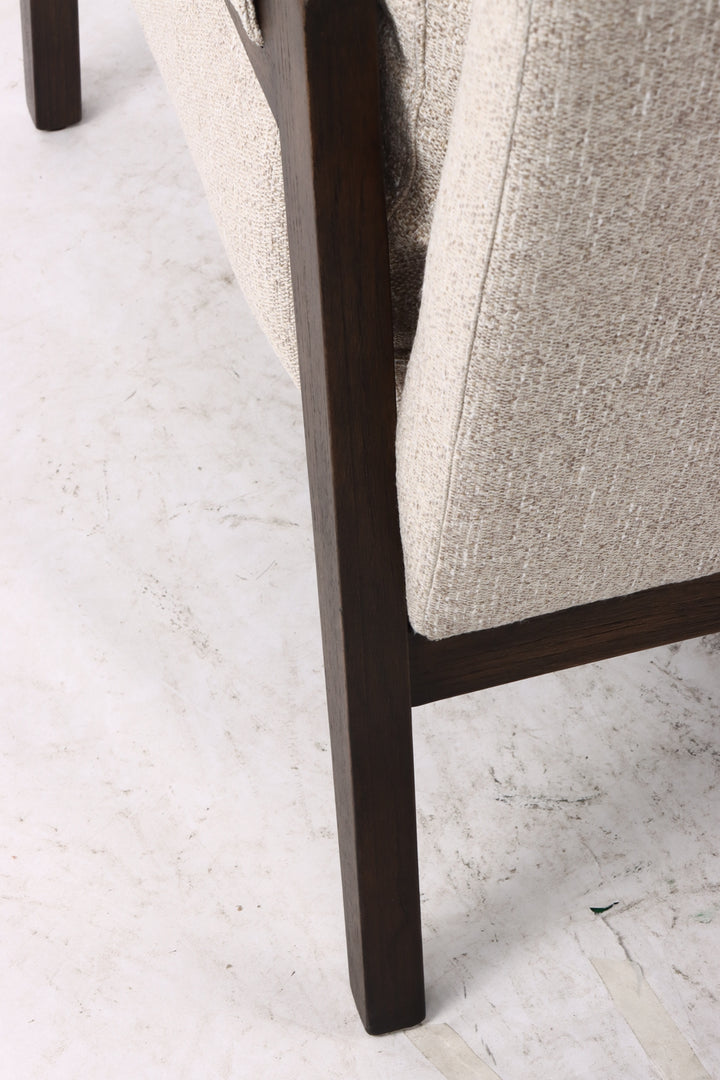 Zurich Occasional Chair - Natural Weave with Dark Oak Frame