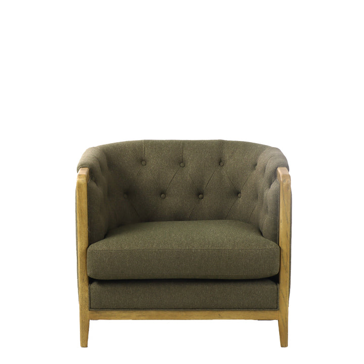 Regal 3 Seater Sofa - Dark Coffee with History Oak Frame