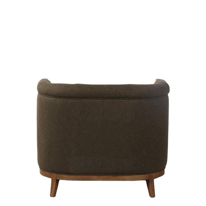 Regal 3 Seater Sofa - Dark Coffee with History Oak Frame