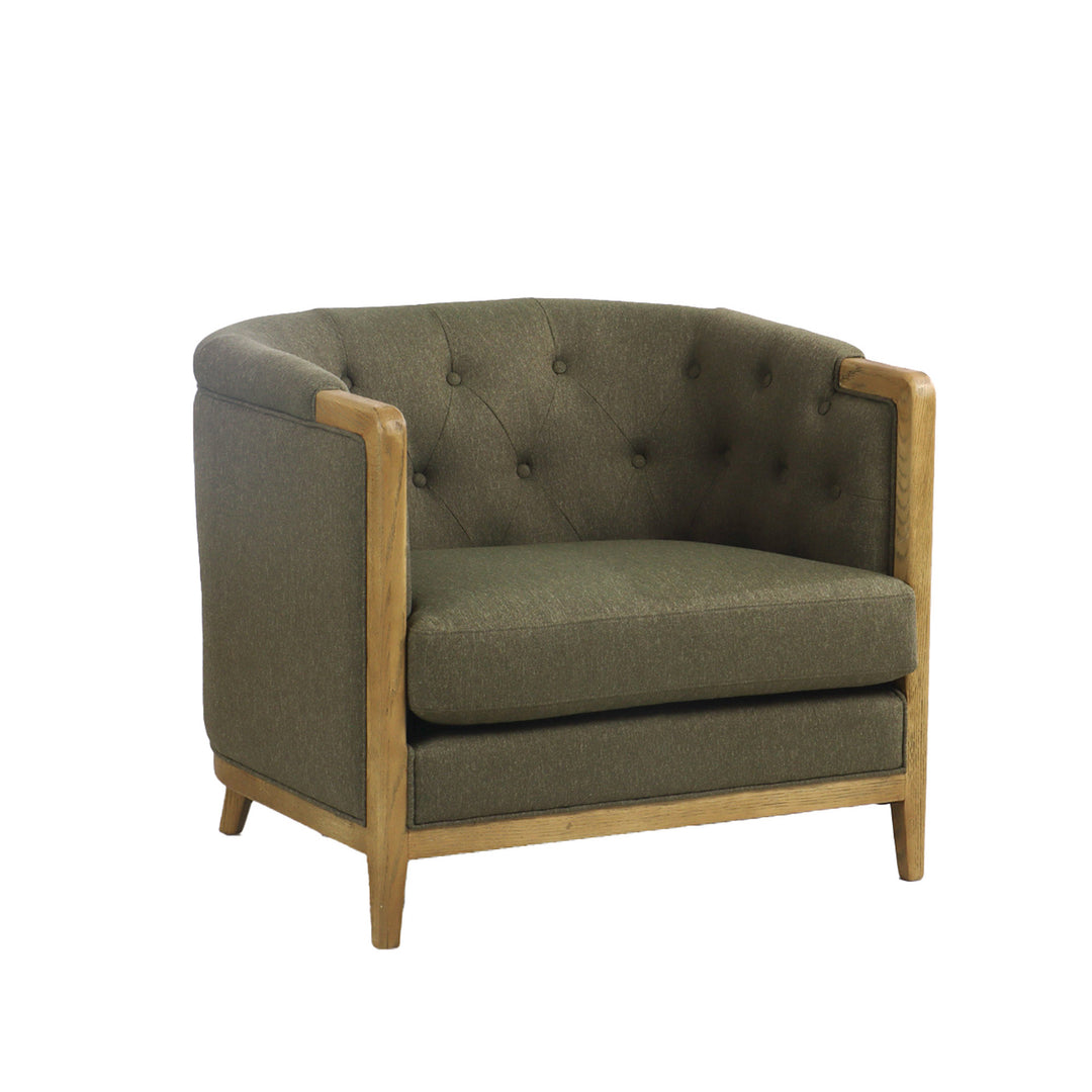 Regal 3 Seater Sofa - Dark Coffee with History Oak Frame