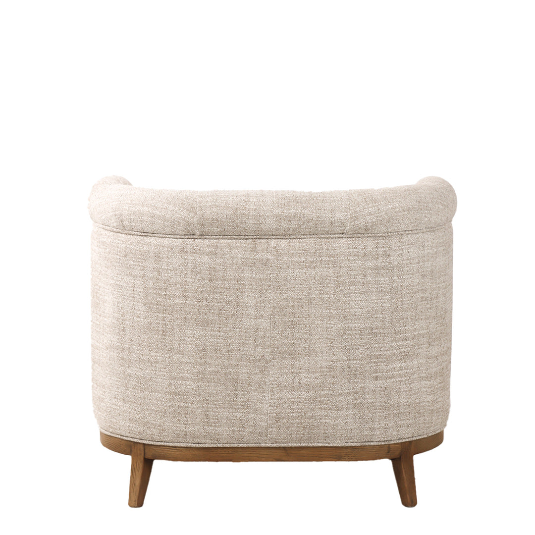 Regal 3 Seater Sofa - Taupe Weave with History Oak Frame