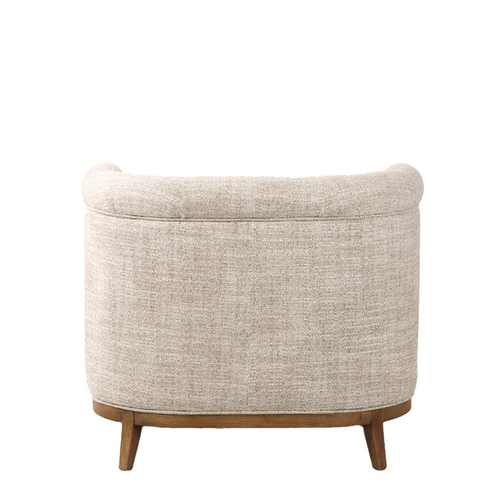 Regal 3 Seater Sofa - Taupe Weave with History Oak Frame