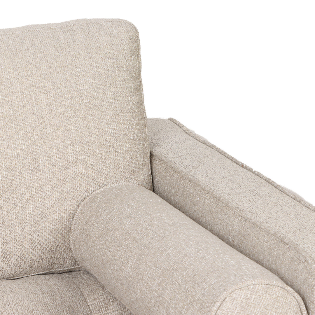 Loft 3 Seater Sofa - Natural Weave with Dark Oak Frame