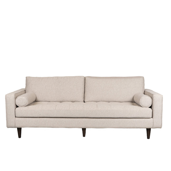 Loft 3 Seater Sofa - Natural Weave with Dark Oak Frame