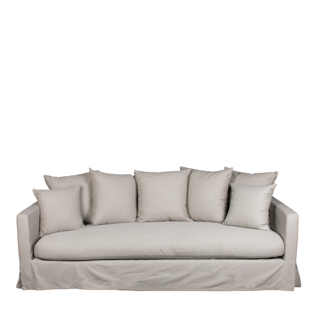 LUXE SOFA 3 SEATER SLIP COVER TOFFEE