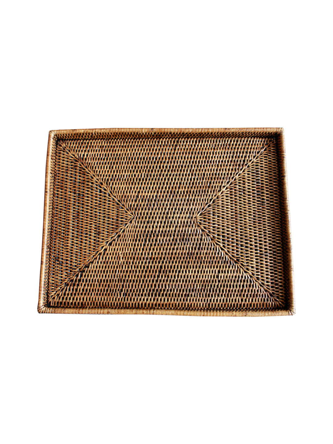 Large Rectangular Rattan Tray