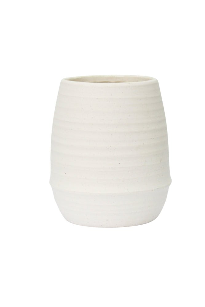 Alma Vase Chalk Small - Destination Interiors