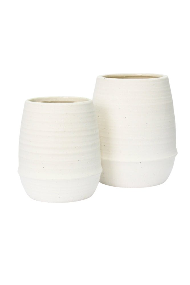 Alma Vase Chalk Small - Destination Interiors