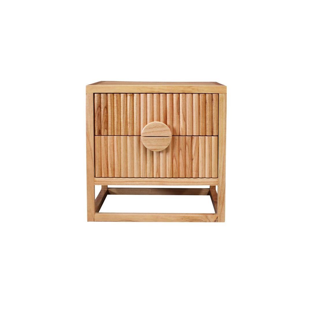 Amore Bedside 2 - drawer Natural - Destination Interiors