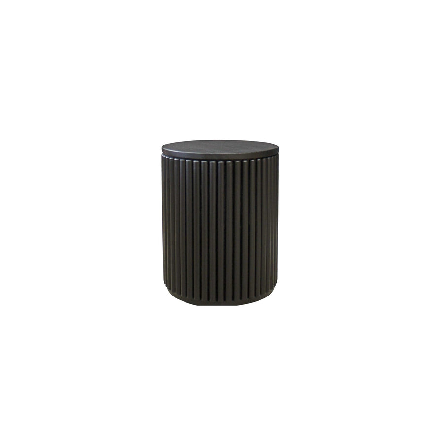 Amore Round Side Table Black - Destination Interiors