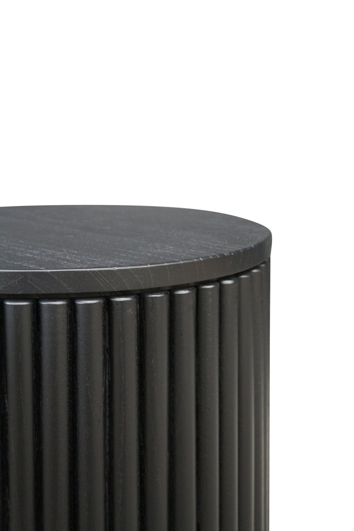 Amore Round Side Table Black - Destination Interiors