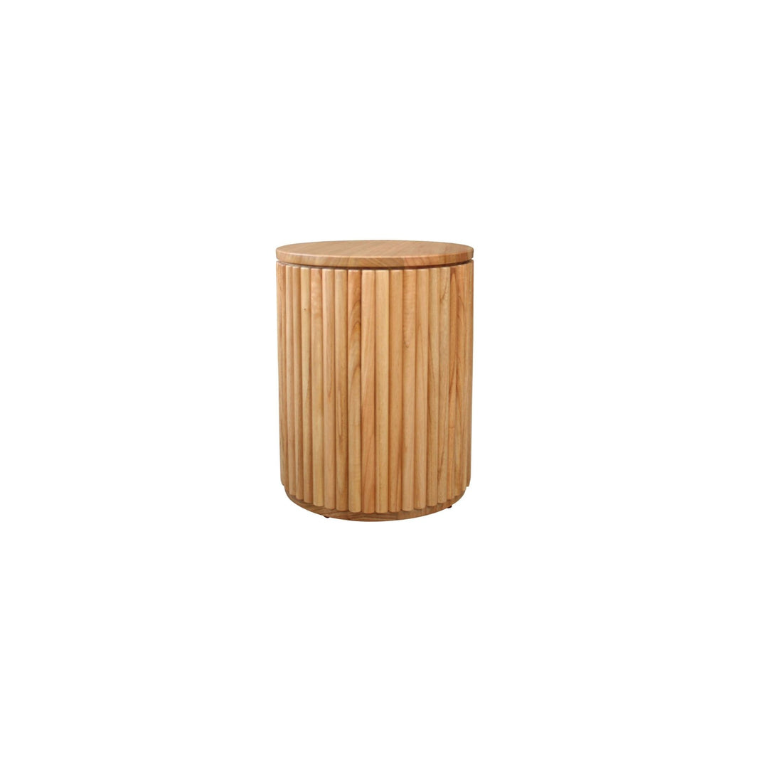 Amore Round Side Table Natural - Destination Interiors