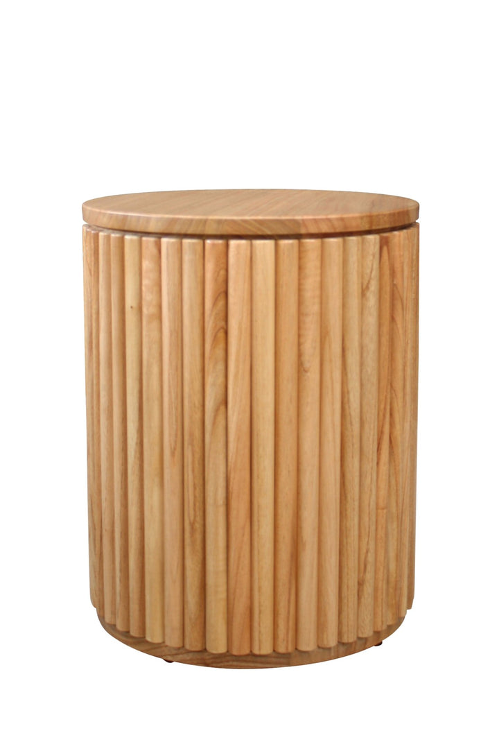 Amore Round Side Table Natural - Destination Interiors