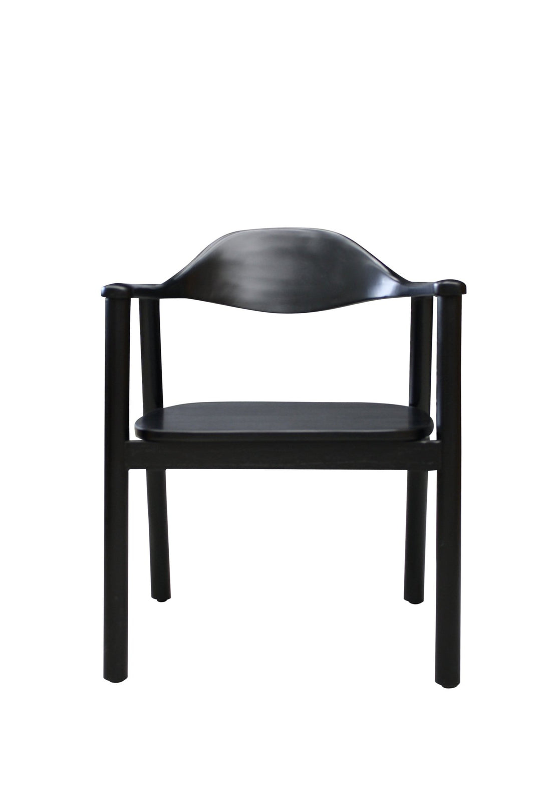 Amore Teak Dining Chair with Arms Black - Destination Interiors