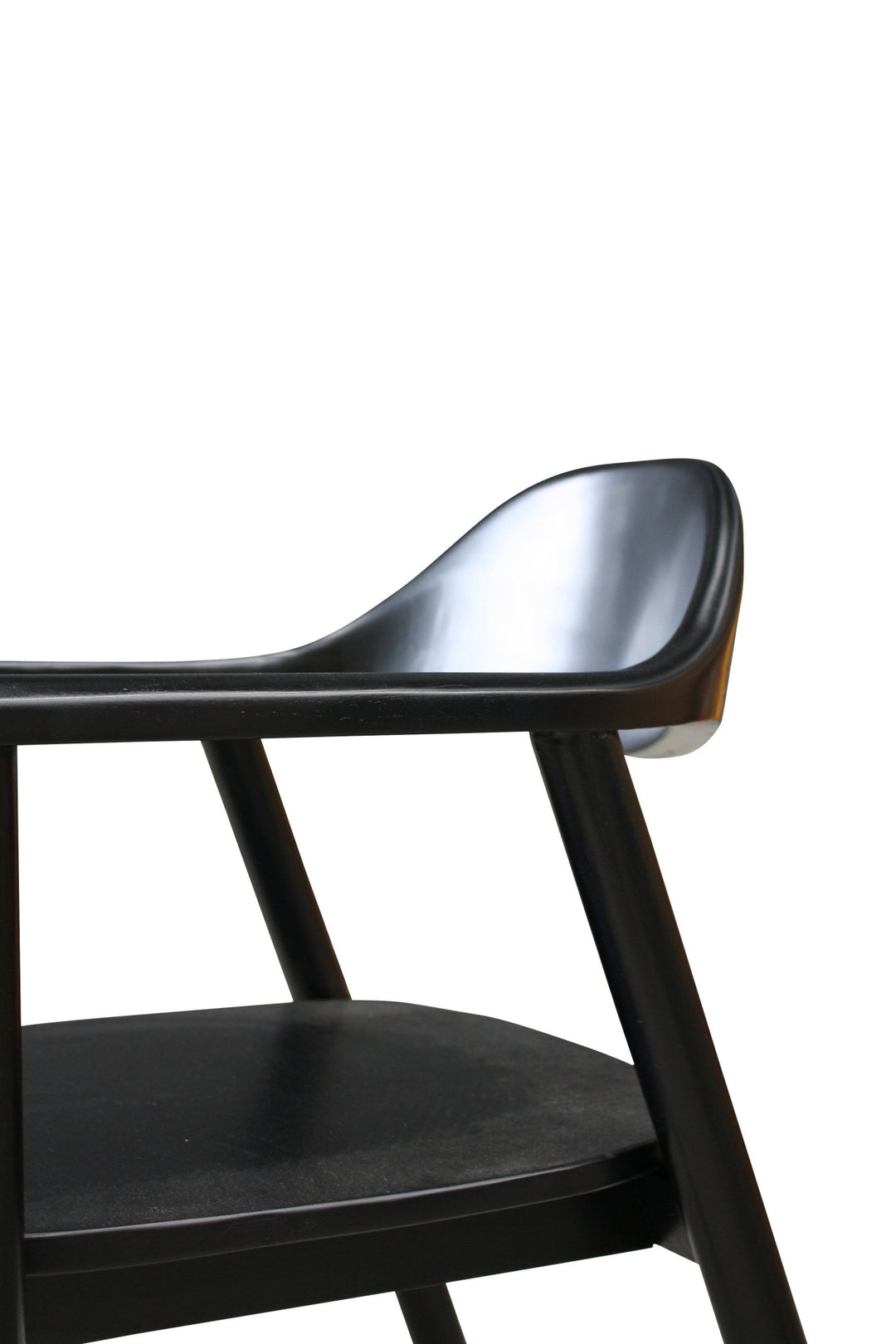 Amore Teak Dining Chair with Arms Black - Destination Interiors