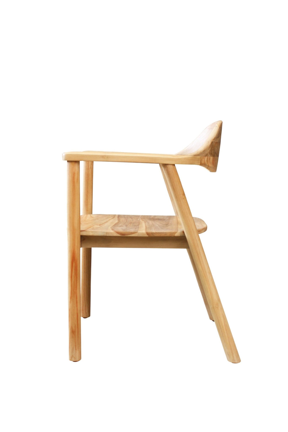 Amore Teak Dining Chair with Arms Natural - Destination Interiors