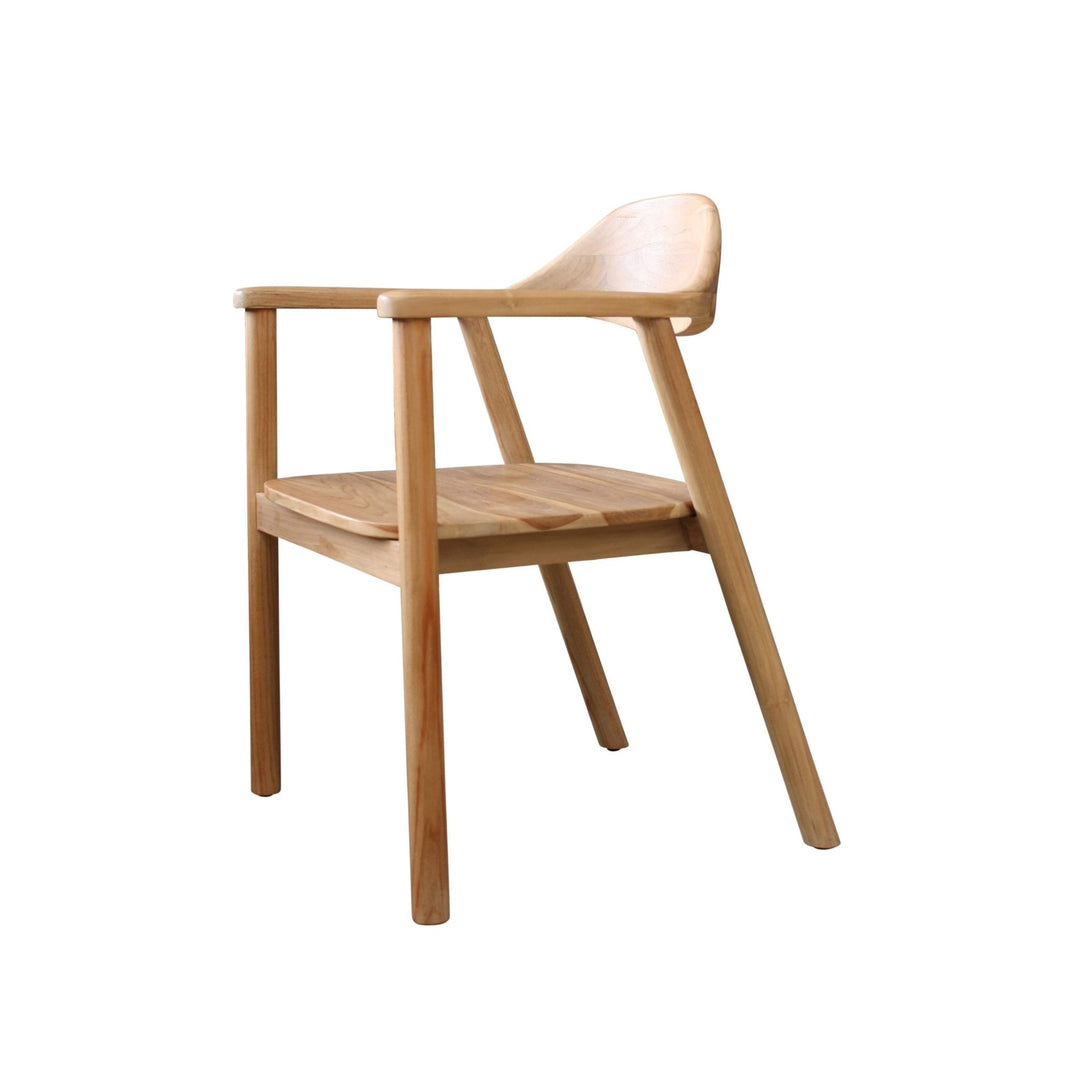 Amore Teak Dining Chair with Arms Natural - Destination Interiors