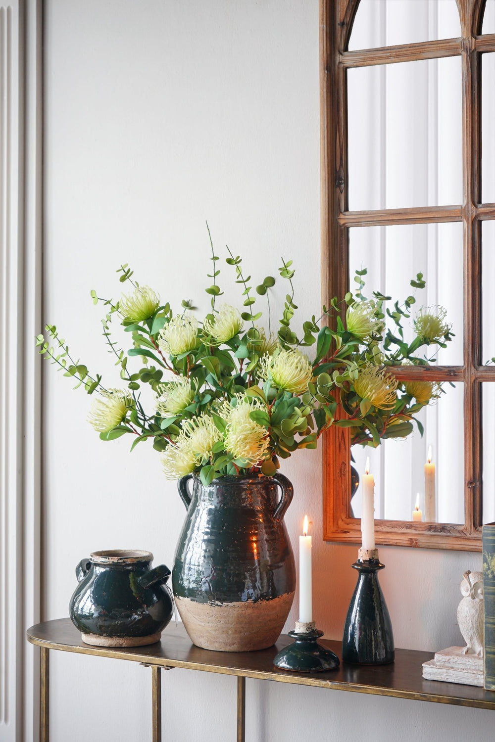 AMPHORA VASE DARK GREEN - Destination Interiors