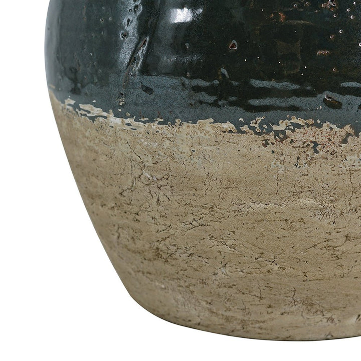 AMPHORA VASE DARK GREEN - Destination Interiors