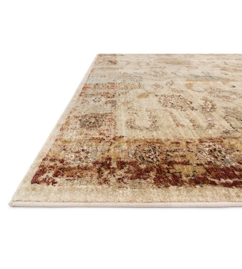 Anastasia Collection Ivory Rust by Loloi 160cm x 234cm - Destination Interiors