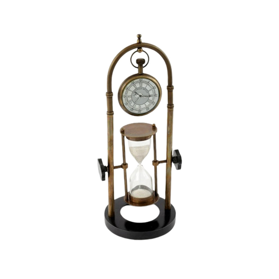 ARCH REVOLVING SAND TIMER W. HANGING CLOCK - Destination Interiors