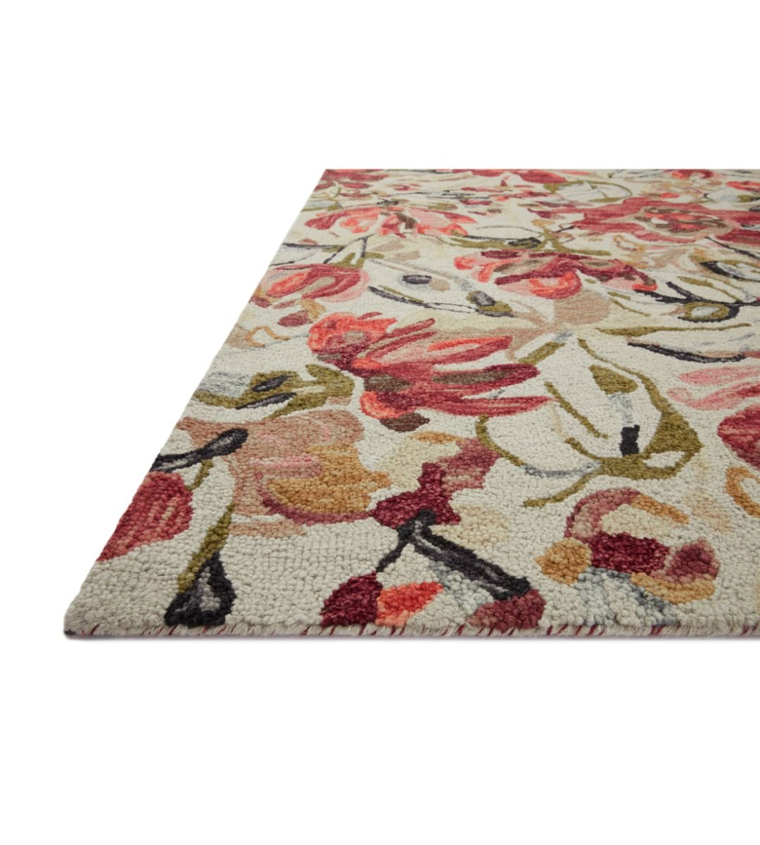 Belladonna Collection Ivory Raspberry by Loloi - Destination Interiors