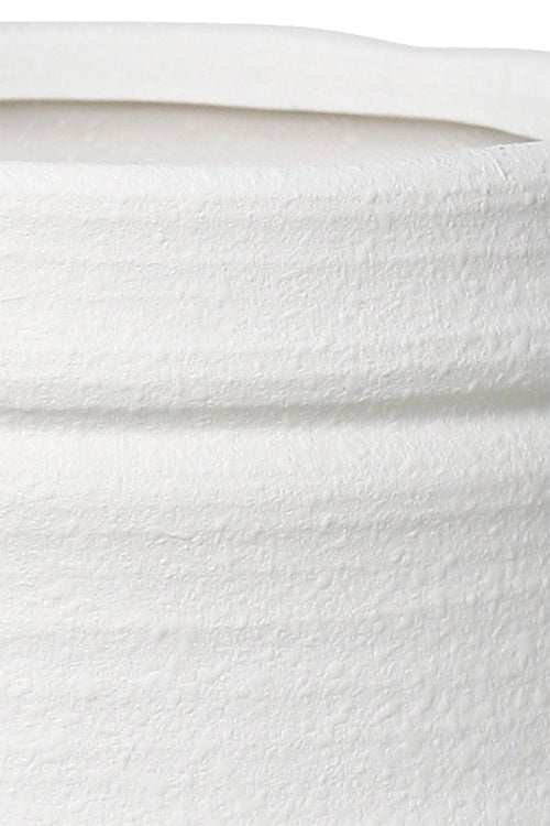 Bharat Cover Pot Large White - Destination Interiors