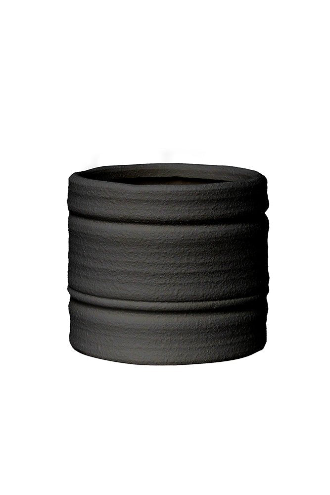 Bharat Cover Pot Medium Black - Destination Interiors