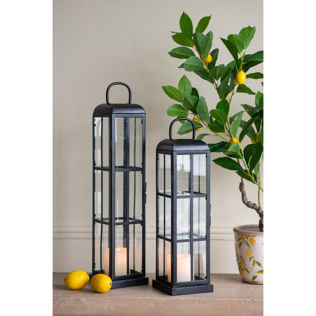 Black Lanterns Set of 2 - Destination Interiors