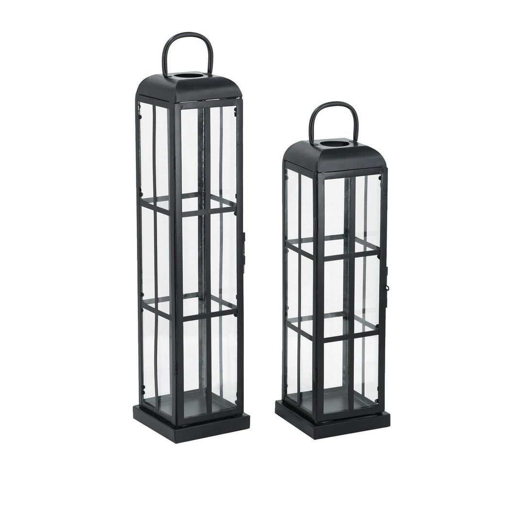 Black Lanterns Set of 2 - Destination Interiors