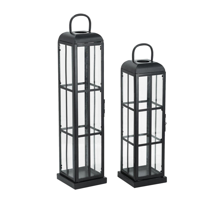 Black Lanterns Set of 2 - Destination Interiors