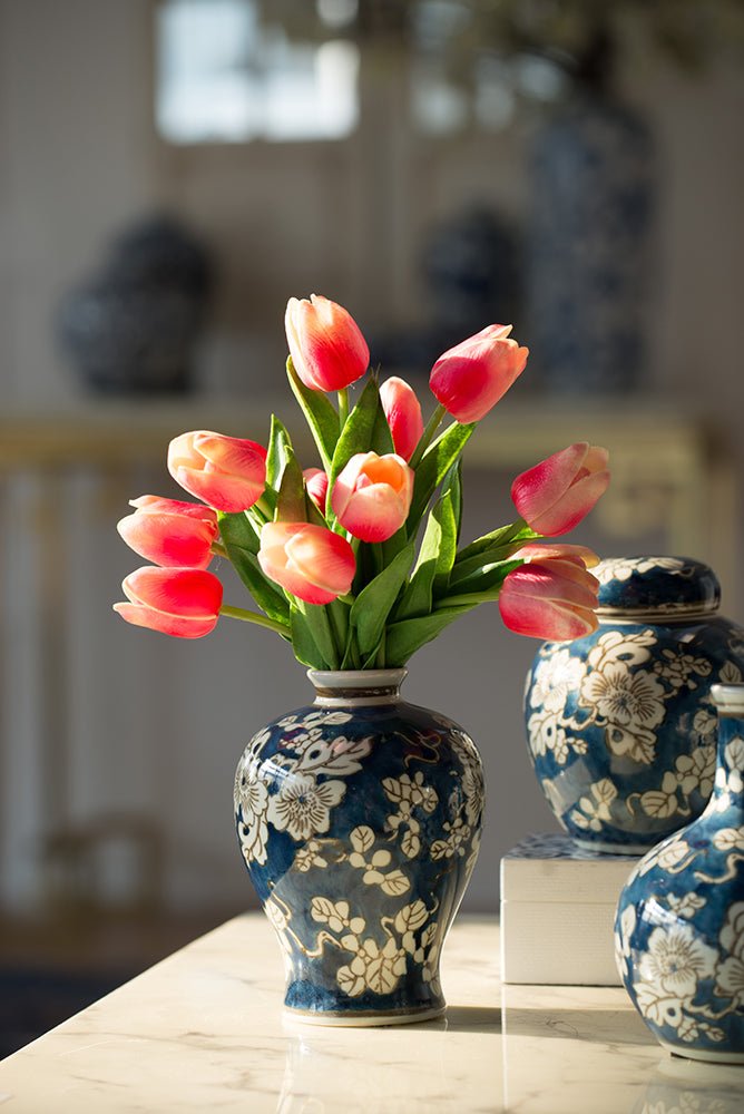 BLUE AND WHITE JARS AND VASES SET/4 - Destination Interiors